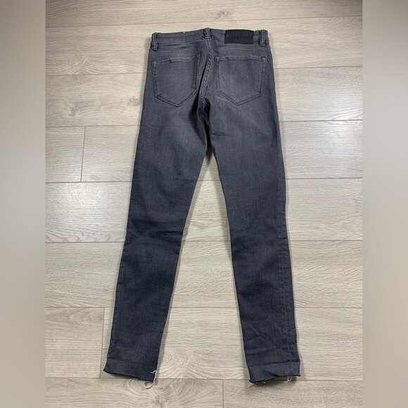All Saints Mast Low Rise Skinny Vintage Grey Distressed Jeans - Picture 3 of 14